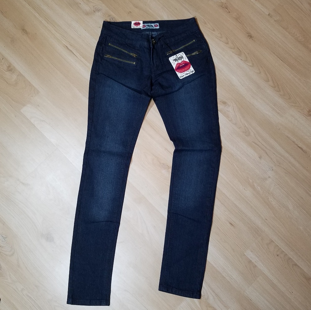 Flattering Dark Blue Skinny Jeans